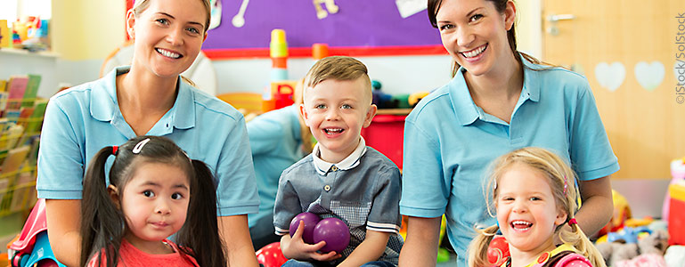 preschoolers with teachers