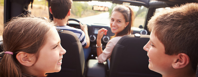 family on road trip