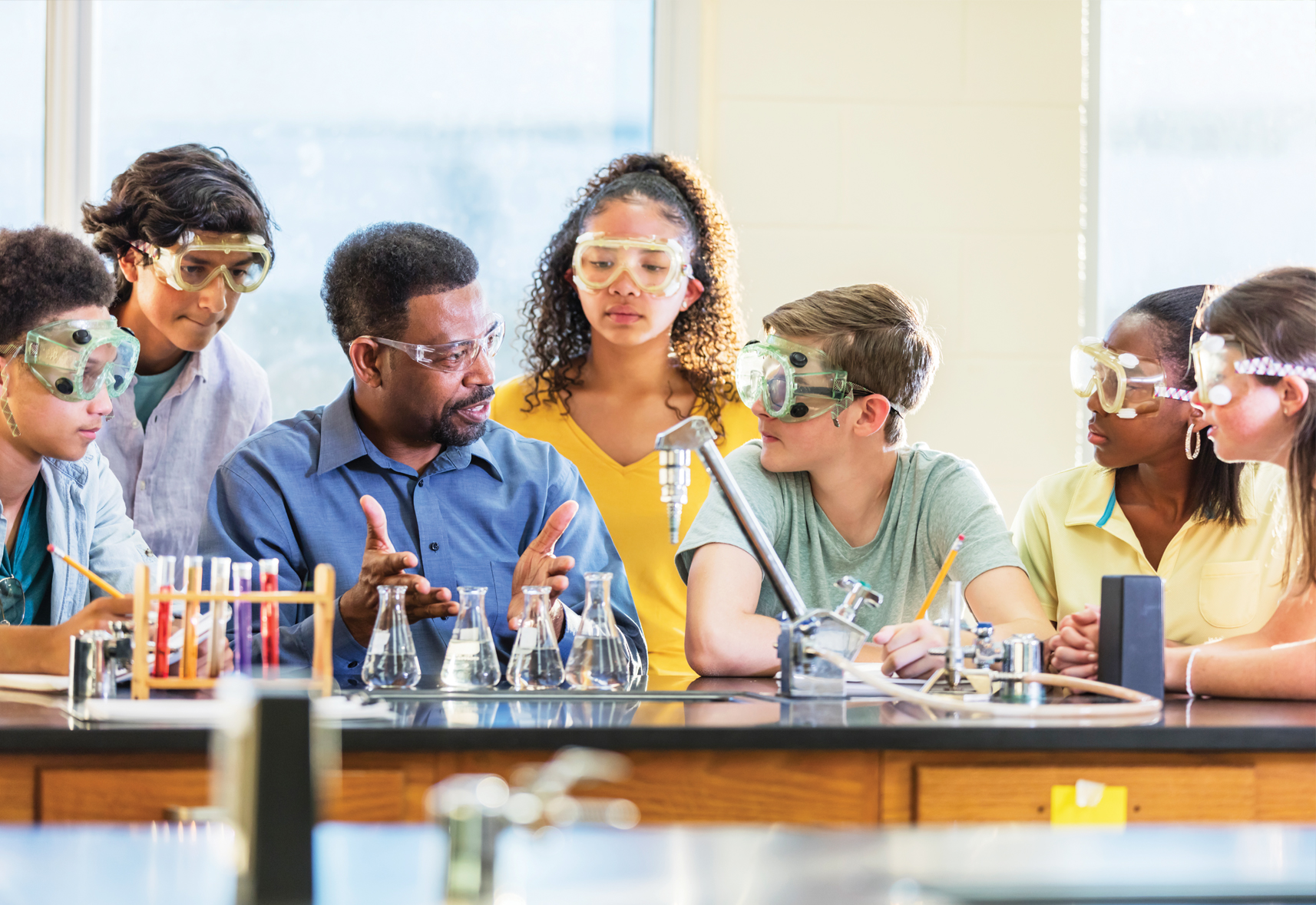 teacher and students