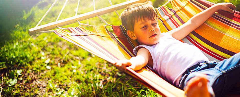 boy in hammock